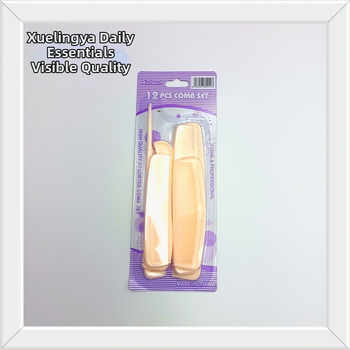 Sada 12 plastových hrebeňov na domáce použitie, s ostrým koncom, viacúčelové styling