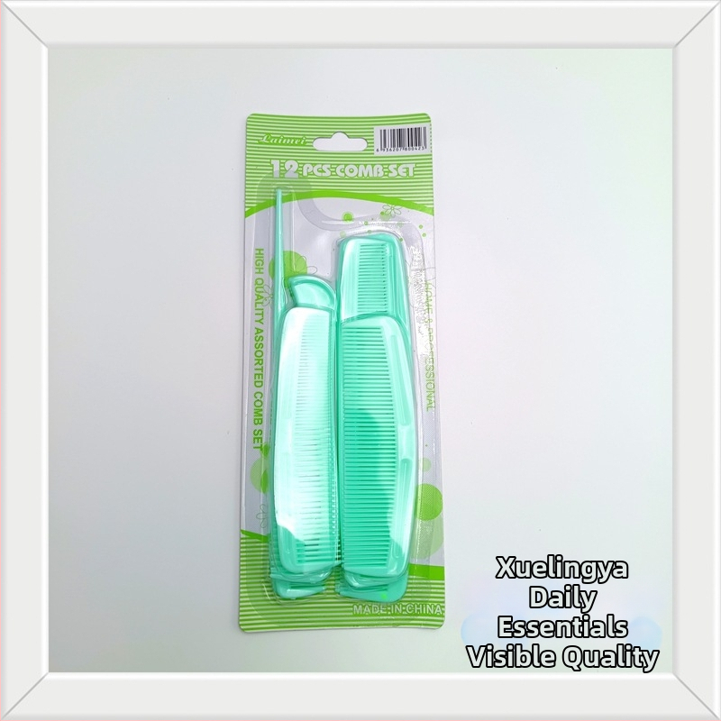 Sada 12 plastových hrebeňov na domáce použitie, s ostrým koncom, viacúčelové styling