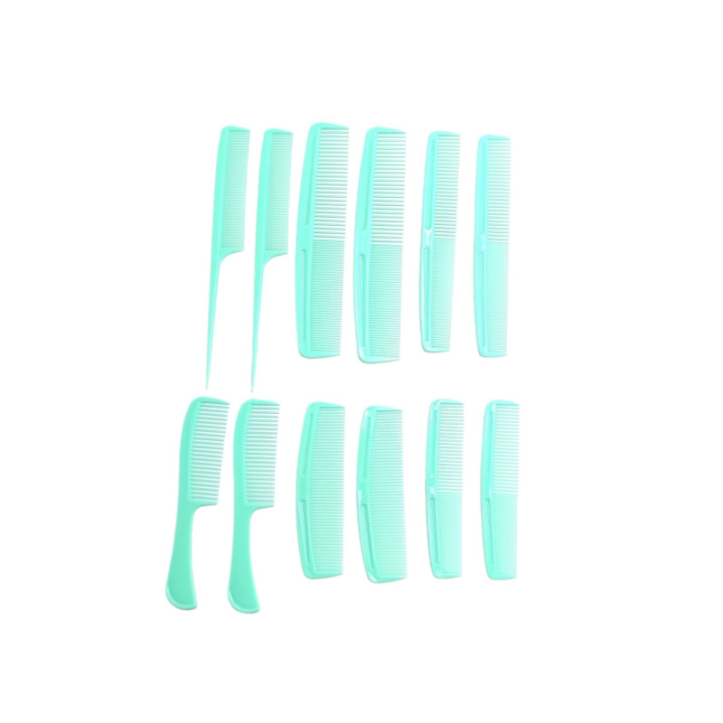 12-частен пластмасов комплект гребени за прически с заострен край за многоцелево стилизиране