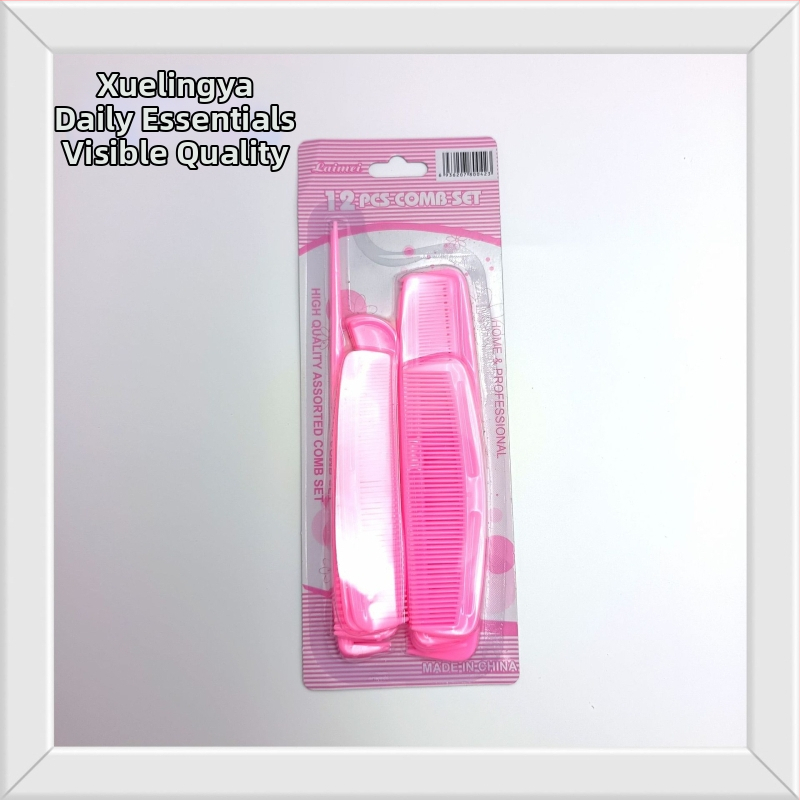 Sada 12 plastových hrebeňov na domáce použitie, s ostrým koncom, viacúčelové styling