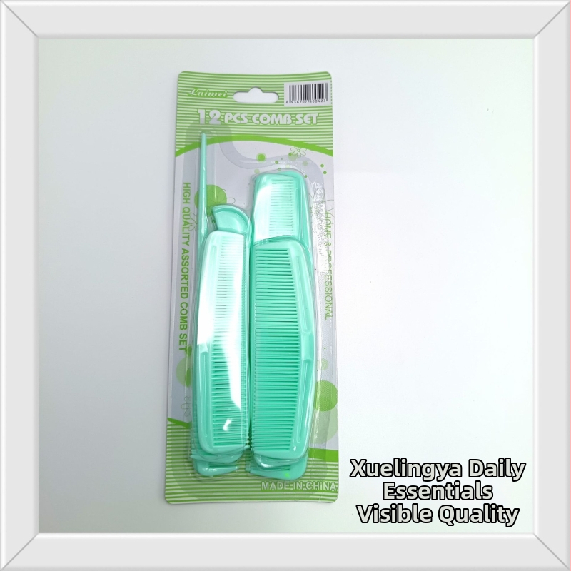 Sada 12 plastových hrebeňov na domáce použitie, s ostrým koncom, viacúčelové styling