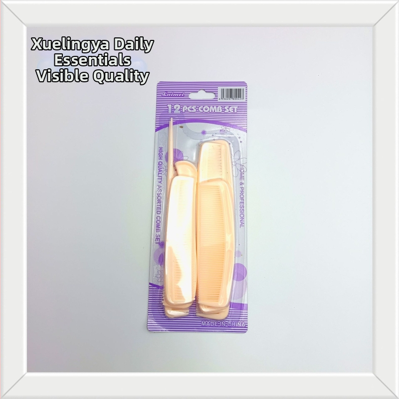 Sada 12 plastových hrebeňov na domáce použitie, s ostrým koncom, viacúčelové styling