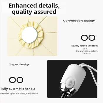 Kišobran s slatkim crtić dizajnom, 8 rebara, automatsko otvaranje i zatvaranje, UV zaštita UPF>50, aluminijska šipka, EVA ručka