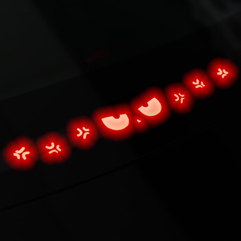 Tesla Model 3/Y високопозиционна спирачна светлина проекционна платка – декоративна лепенка за задни светлини, имитационен карбон, геометричен модел, монтаж с вакуумна щипка, персонализируема