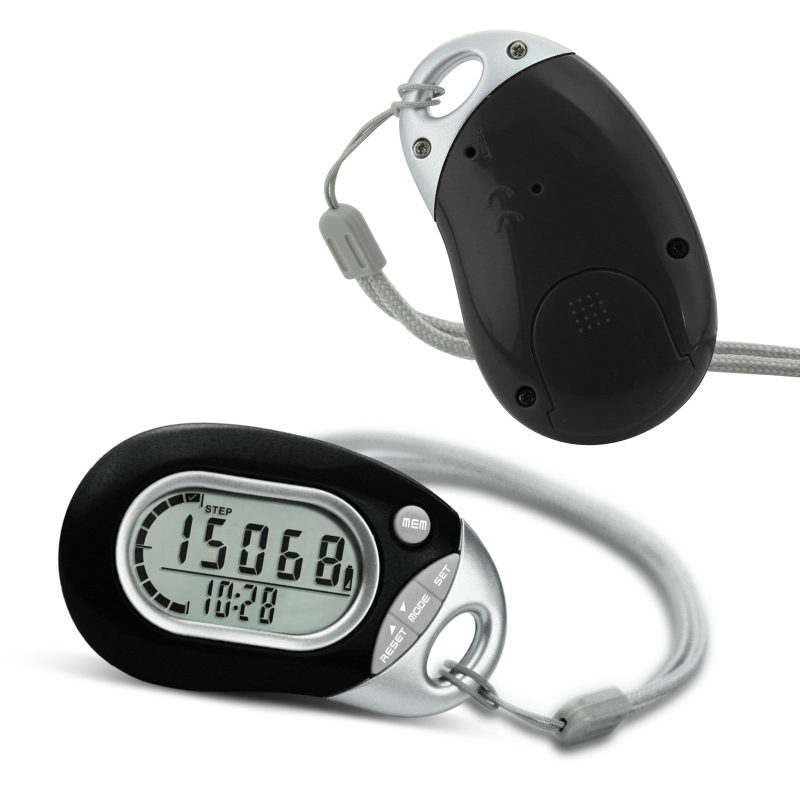 Πεδομετρητής 3D ανίχνευσης με καραμπίνερ κλιπ – μέτρηση βημάτων, απόστασης και θερμίδων για τρέξιμο και γυμναστήριο