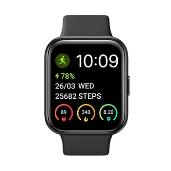 Brățară inteligentă cu apeluri Bluetooth, monitorizare ritm cardiac și oxigen din sânge, asistent vocal Alexa, modul multi-sport, afișaj TFT