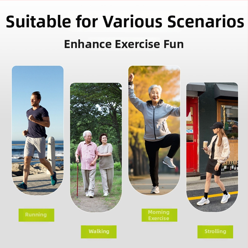 Pedometer s časovačom, prenosný viacfunkčný krokomer, ABS materiál | HX značka