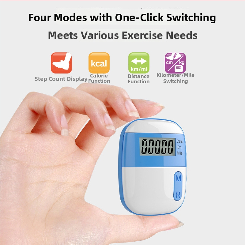 Pedometer s časovačom, prenosný viacfunkčný krokomer, ABS materiál | HX značka