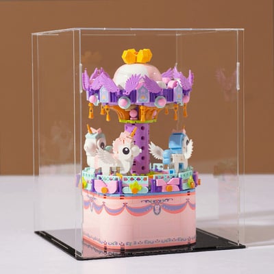 Építő blokkok zenemű dobozzal: ABS műanyag, 800+ darab, zenei funkció, 7–14 éveseknek, DIY