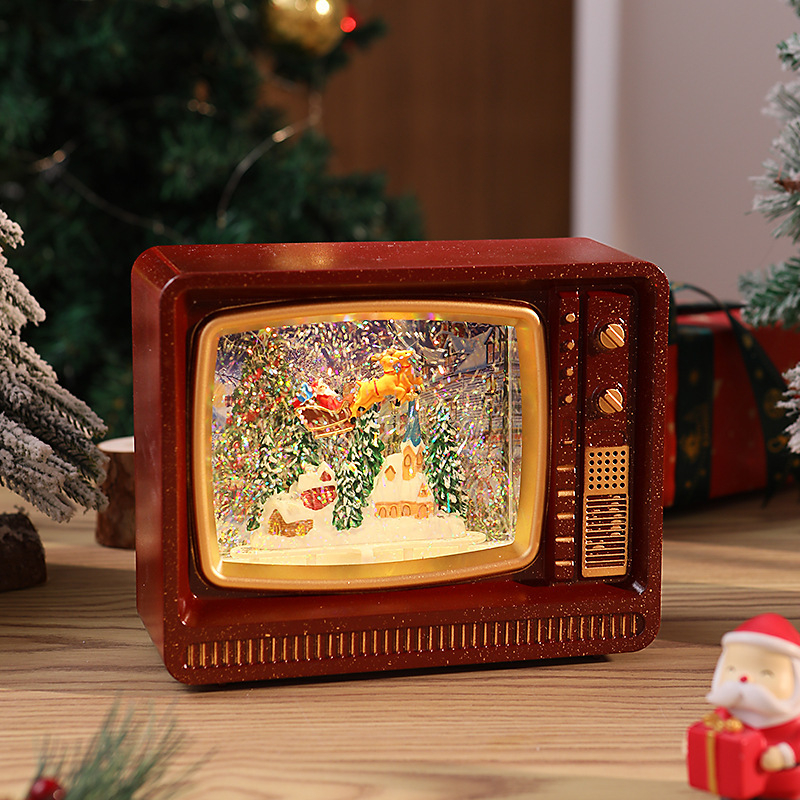 Božićni ukras s glazbenom kutijom - TV inspiriran, plastika i smola, božićna dekoracija, poslovni stil