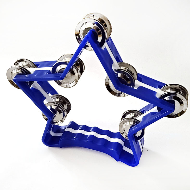 Műanyag csörgő ötágú csillag mintával, PP anyag, súly 185 g, 4–6 éves gyermekeknek