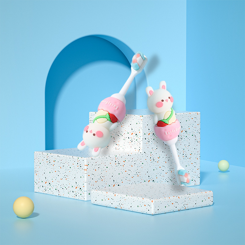 Χειροκίνητη οδοντόβουρτσα Happy Tooth Baby για παιδιά, εξαιρετικά μαλακές τρίχες, μήκος 11,5 cm, μοντέλο 054