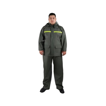 Set kišnog kaputa i kišnih hlača od pletenog materijala – za odrasle, unisex, za planinarenje i vožnju biciklom, vodootporni sloj od PVC ljepila, mogućnost tiskanja logotipa