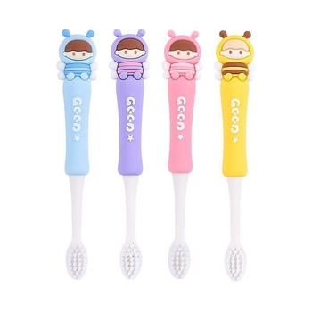 Periuță de dinți manuală pentru copii, cu peri moi, design cu temă desen animat, modelul 10, marca bqb