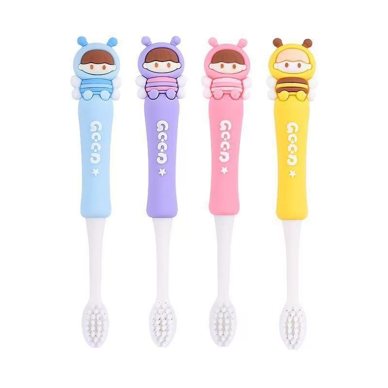 Periuță de dinți manuală pentru copii, cu peri moi, design cu temă desen animat, modelul 10, marca bqb