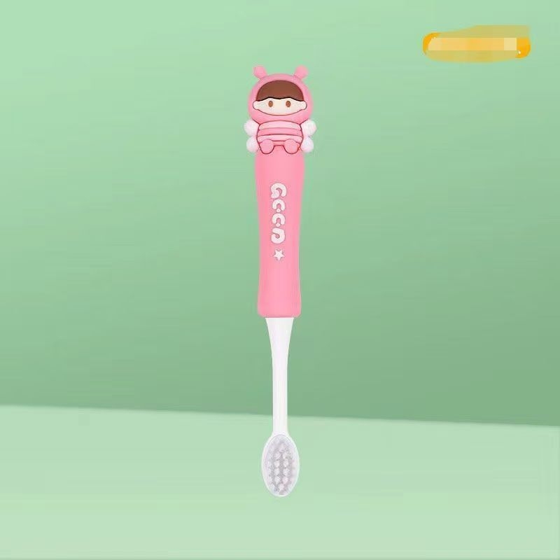 Periuță de dinți manuală pentru copii, cu peri moi, design cu temă desen animat, modelul 10, marca bqb