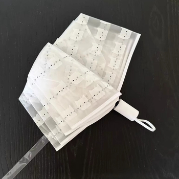 Dječji kišobran s crtićem zeka, potpuno automatsko otvaranje, sklopivi, plastično platno, 8 metalnih rebara, silikon drška