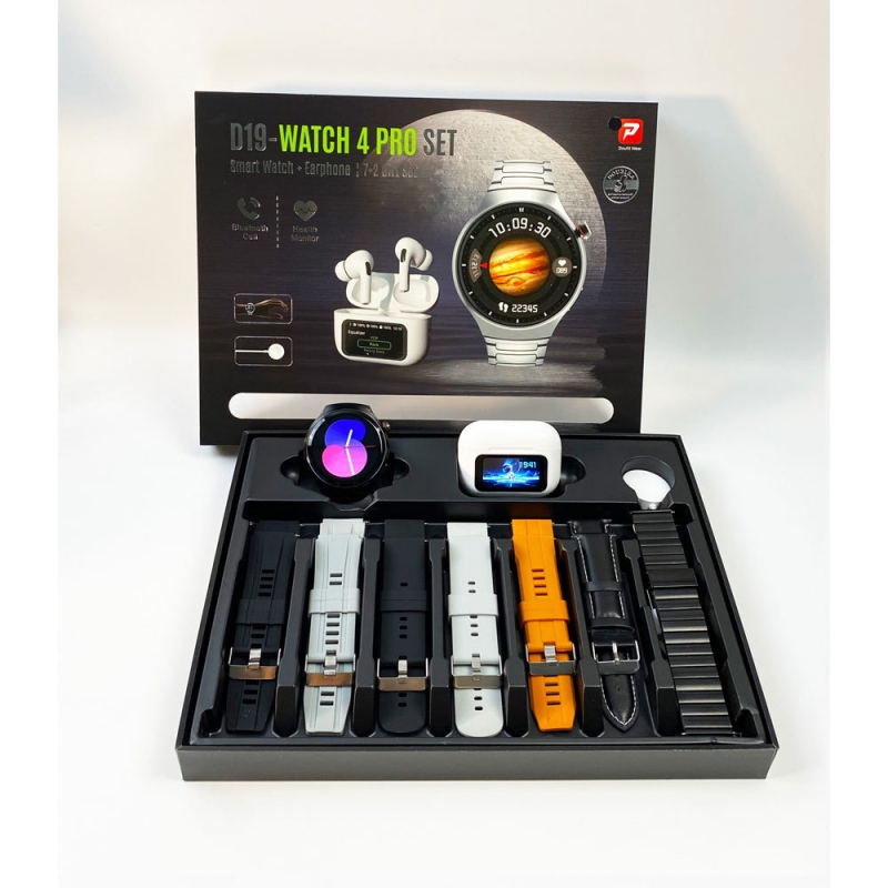 Pametni sat D19watch 4 Proset s kružnim TFT zaslonom, kućište od titanijske legure, magnetsko punjenje, praćenje otkucaja srca i broja koraka