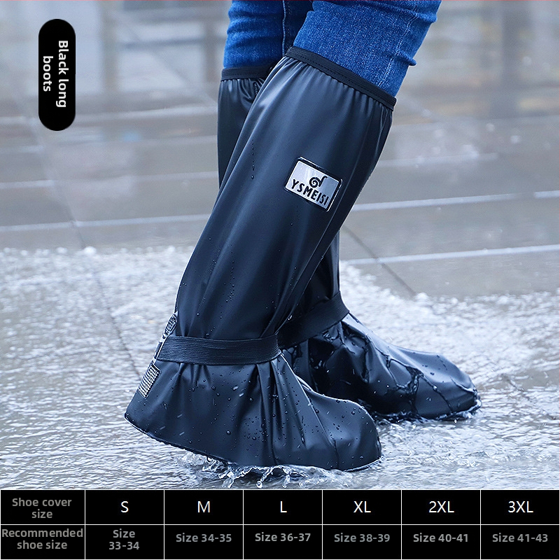 Dažďové návleky na topánky – nepremokavé, protišmykové, PVC, zosilnené, s vysokým vrškom