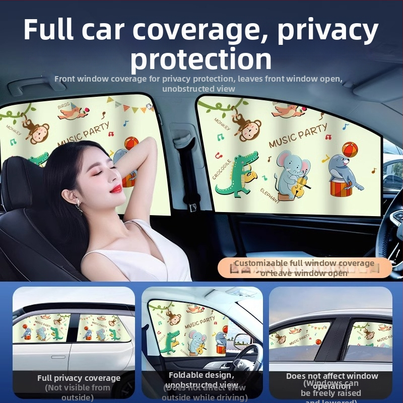 Auto zavjesa za prozor, magnetska privatnost, zaštita od sunca i toplinska izolacija; univerzalno za automobile i terenska vozila, viseća montaža