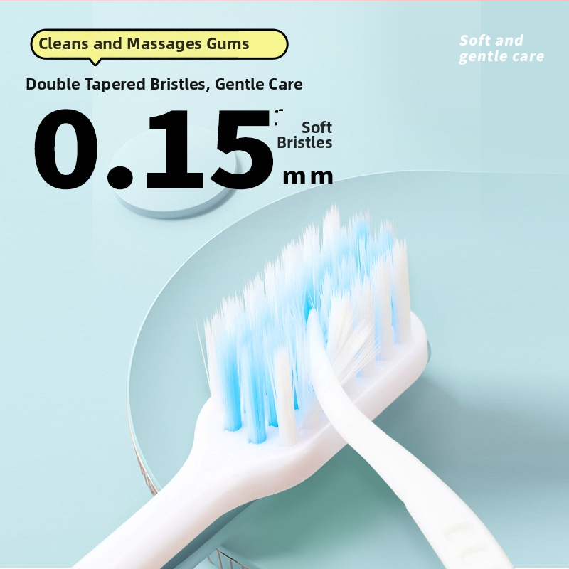 Double Clean W155 χειροκίνητη οδοντόβουρτσα με μαλακές τρίχες για διαμεσοδόντιο καθαρισμό, για ενήλικες