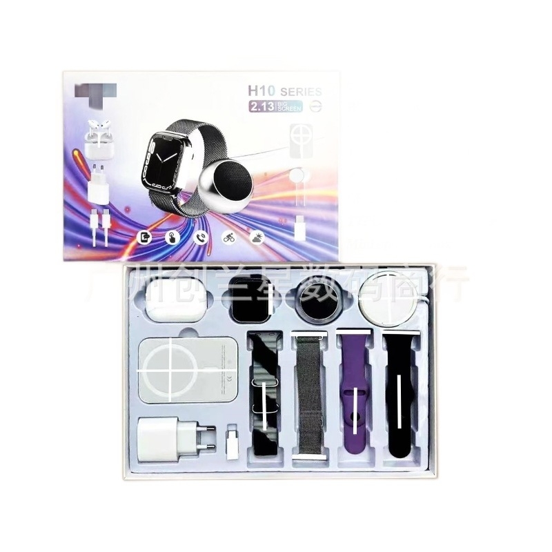 H10 serija pametni sat s Bluetooth pozivima, mjerenjem otkucaja srca, krvnog tlaka i zasićenja krvi kisikom, praćenje sna; bežično punjenje; kućište od aluminijske legure; TFT kvadratni zaslon