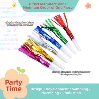 Dekorativni pompon dodatak u obliku trube – plastični materijal, prilagodba, ispis logotipa