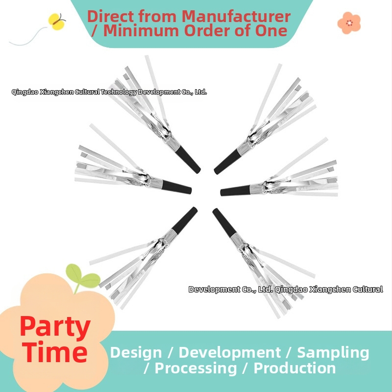 Dekorativni pompon dodatak u obliku trube – plastični materijal, prilagodba, ispis logotipa