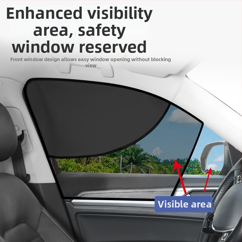 Κουρτίνα σκίασης αυτοκινήτου με διπλό πλευρικό πλέγμα, μαγνητική προσάρτηση, θερμομόνωση και προστασία από το φως για τα παράθυρα του αυτοκινήτου