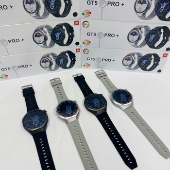 Smartwatch GT5 Pro+ cu monitorizarea ritmului cardiac, pedometru, apeluri Bluetooth, încărcare magnetică, rezistență la apă zilnică