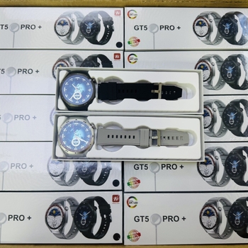 Smartwatch GT5 Pro+ cu monitorizarea ritmului cardiac, pedometru, apeluri Bluetooth, încărcare magnetică, rezistență la apă zilnică