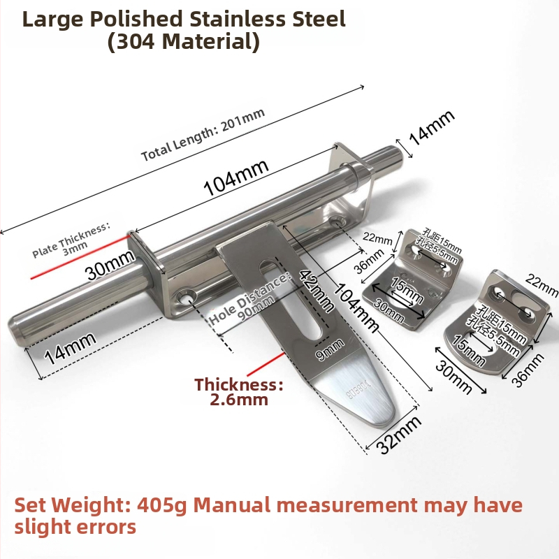 Gujiu Jian Premium Mortise Lock – Zámka na dvere Buckle-Type, Nerezová oceľ, Model: Premium Mortise Lock, Povrchová úprava: Mechanické leštenie