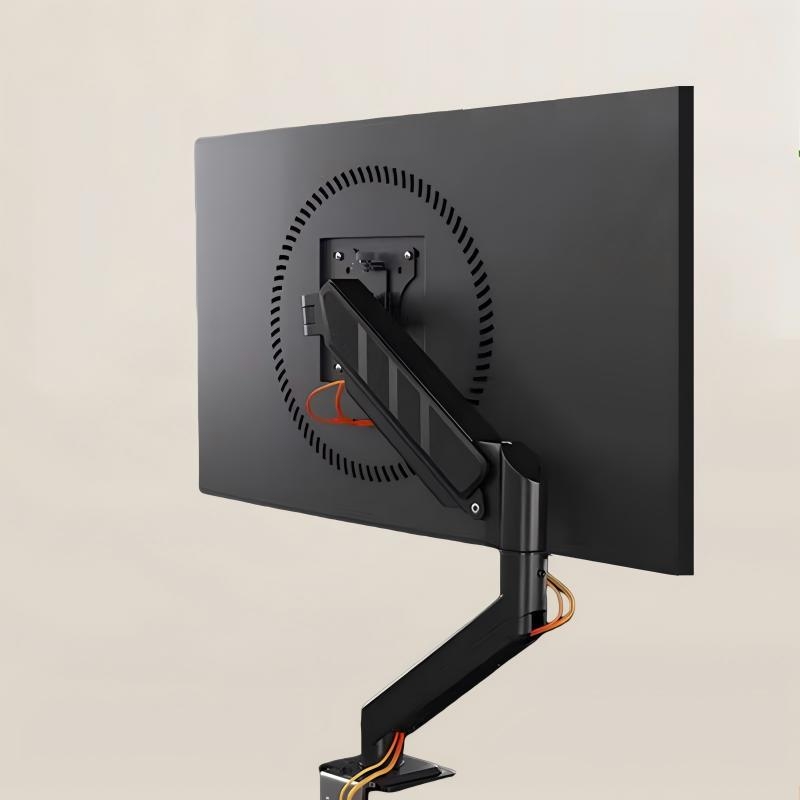 Držač monitora s robotskim ramenom – univerzalna prilagodba, stolna stezaljka, prilagodba u više kutova, aluminijska konstrukcija