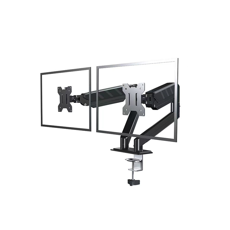 Držač monitora s robotskim ramenom – univerzalna prilagodba, stolna stezaljka, prilagodba u više kutova, aluminijska konstrukcija