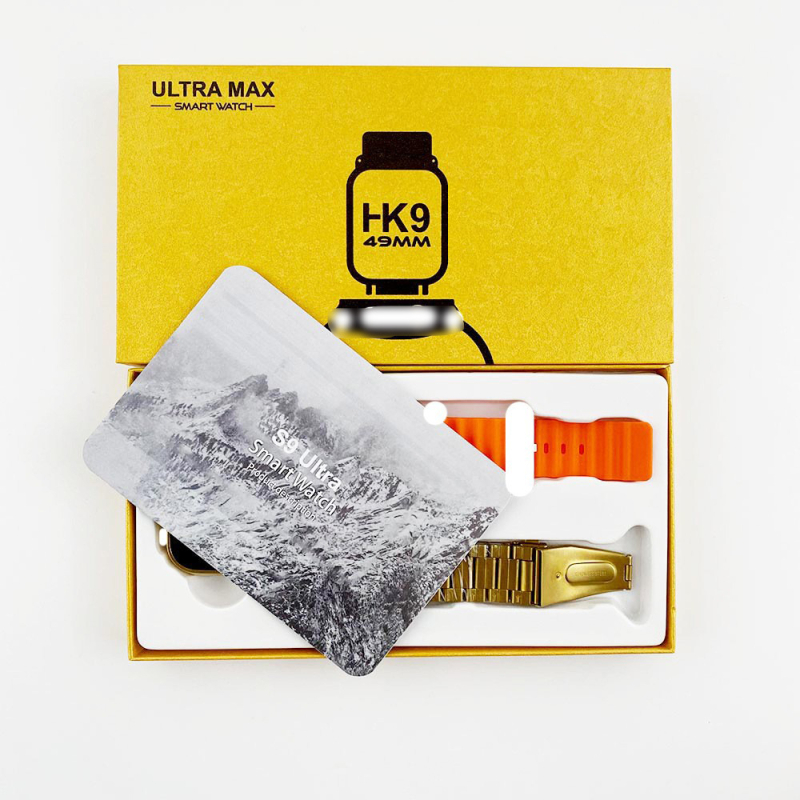 HK9 Ultra pametni sat s Bluetooth pozivima, mjerenje krvnog zasićenja kisikom i otkucaja srca, pedometar, 2.01-inčni TFT zaslon, trajanje baterije 7–14 dana