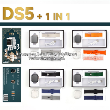 DS5 Ultra3 pametni sat s tri remena – Bluetooth pozivi, mjerenje otkucaja srca, brojanje koraka, pametni podsjetnici; kućište od titanijske legure, TFT zaslon, kompatibilan s iOS