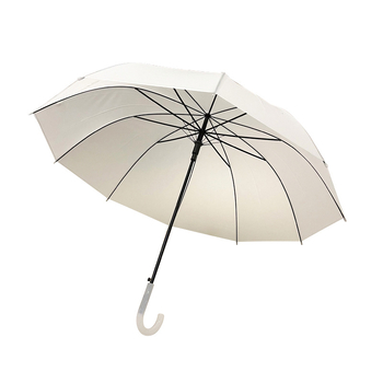 Átlátszó esernyő automatikus nyitással és hosszú nyéllel, 8 rostból álló váz, acél tengely, műanyag vászon