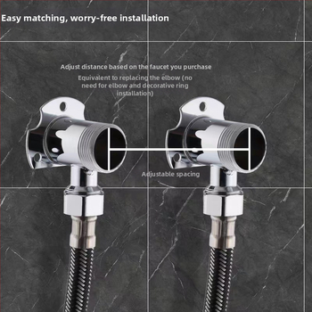 Štvorbodová nástenná základňa pre kohútik, skrytá a povrchová montáž, meď/nerezová oceľ, moderný minimalistický štýl