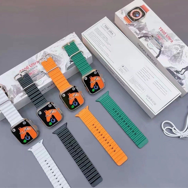 T800Ultra okosóra Bluetooth hívásokkal, pulzusmérés, vér oxigénszint mérése, alvásfigyelés, távoli selfie