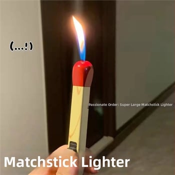 Omai metalni zapaljivač na butan, s logom, crtani stil