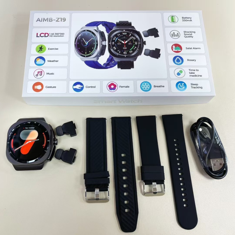 Pametni sat s Bluetooth pozivima i mjerenjem otkucaja srca, TFT zaslon, kućište od aluminijske legure, magnetsko punjenje