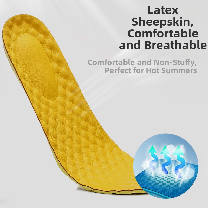Uložak za cipele od ovčje kože i goveđe kože, model 030, cijela uložak, prozračan, upija znoj, ublažava udarce, za kožne i radne cipele