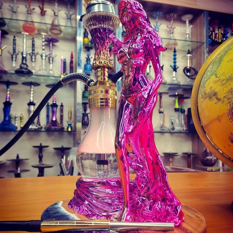 Nargila od smole, oblik božice sa svjetlećim efektom, set od 4 komada, SILU