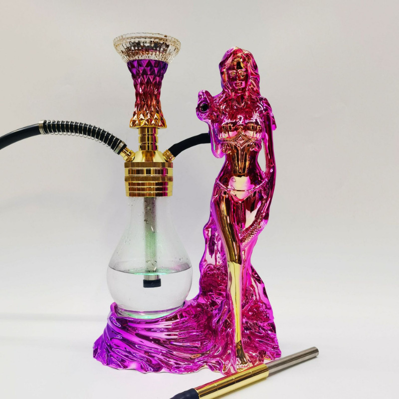 Nargila od smole, oblik božice sa svjetlećim efektom, set od 4 komada, SILU