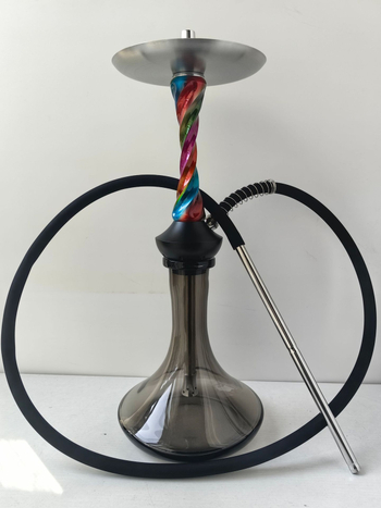 Hookah cső - rozsdamentes acél, légkivezető az alap alatt, éjszakai klub stílus és orosz stílus, Onkura Onk-8109