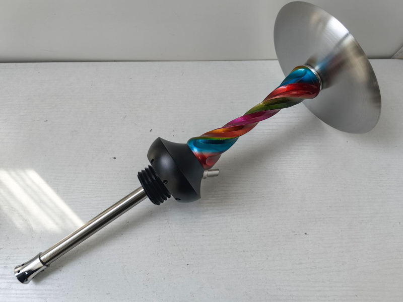 Hookah cső - rozsdamentes acél, légkivezető az alap alatt, éjszakai klub stílus és orosz stílus, Onkura Onk-8109