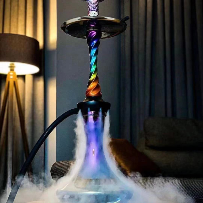 Hookah cső - rozsdamentes acél, légkivezető az alap alatt, éjszakai klub stílus és orosz stílus, Onkura Onk-8109