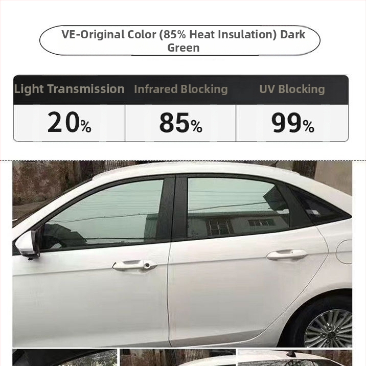 Nano keramický autofilm pre celé vozidlo s priepustnosťou 70–80% a UV ochranou nad 90%