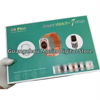 X9 Plus pametni sat s mini telefonom i setom od 7 narukvica — Vodootporan, IPS zaslon, Aluminijsko kućište, Bluetooth pozivi, Praćenje otkucaja srca