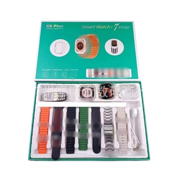 X9 Plus pametni sat s mini telefonom i setom od 7 narukvica — Vodootporan, IPS zaslon, Aluminijsko kućište, Bluetooth pozivi, Praćenje otkucaja srca